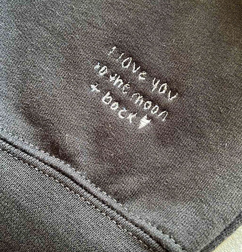 Handwriting Embroidered Hoodie Sweatshirt - Image 5