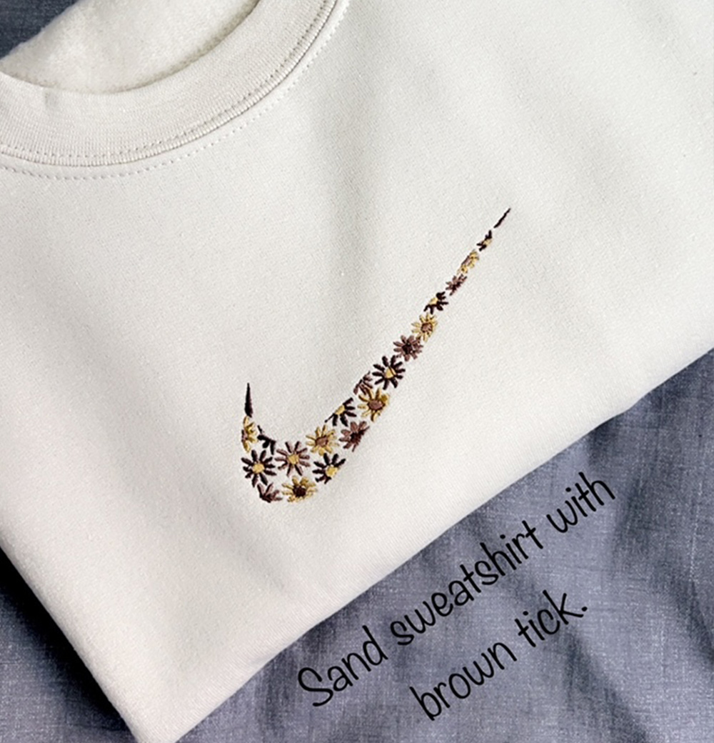 Nike Floral Tick Hoodie Sweatshirt - Image 6
