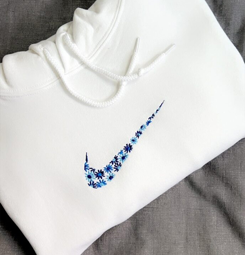 Nike Floral Tick Hoodie Sweatshirt