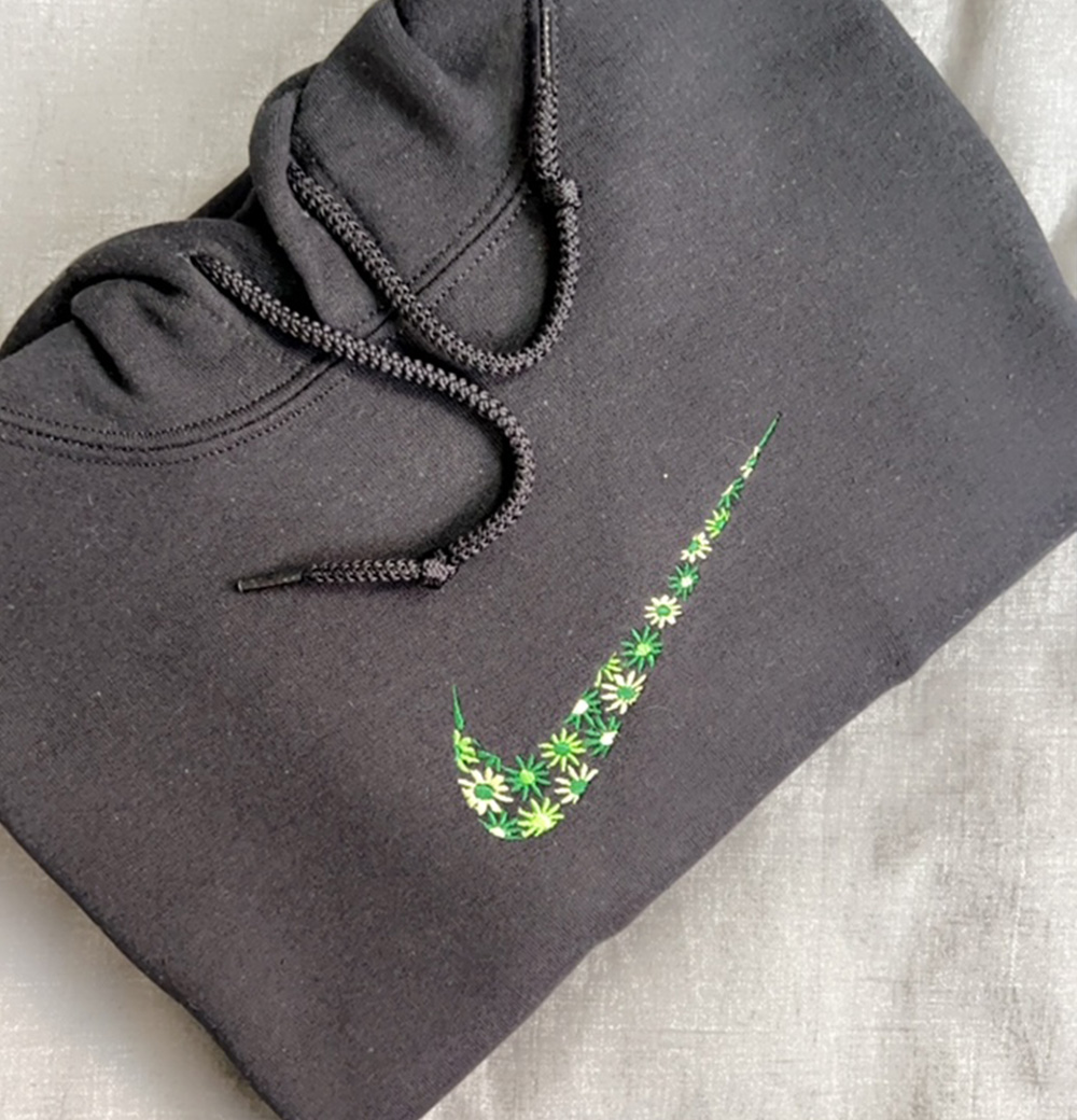Nike Floral Tick Hoodie Sweatshirt - Image 7