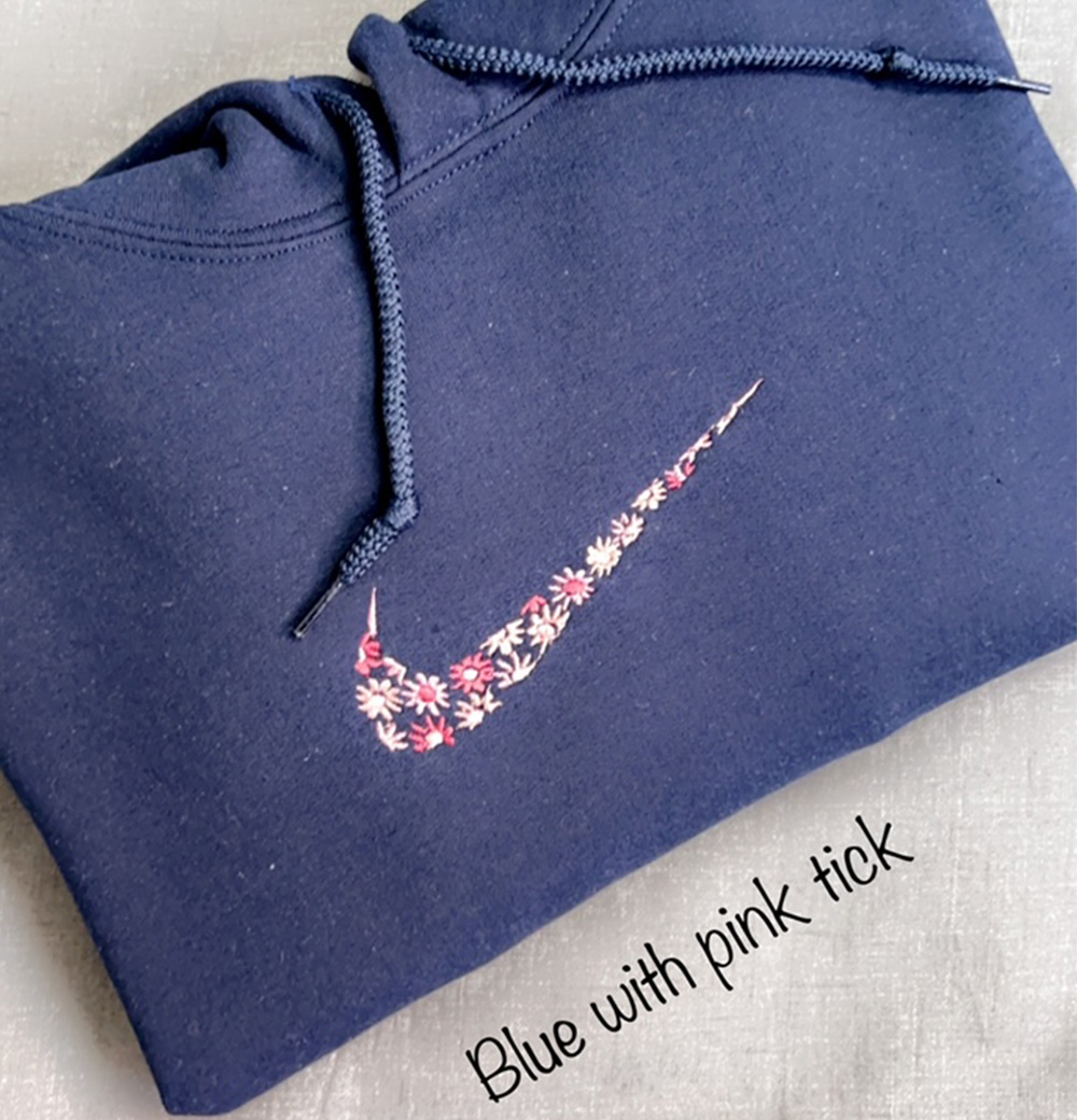 Nike Floral Tick Hoodie Sweatshirt - Image 8