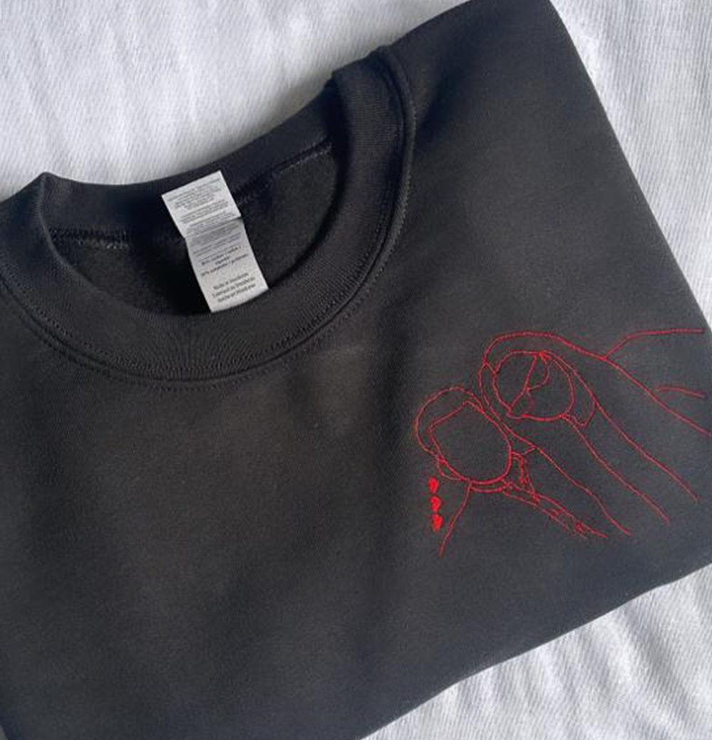 Photo embroidery hoodie sweatshirt - Image 3